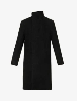 Stand-collar Regular-fit Cashmere Coat