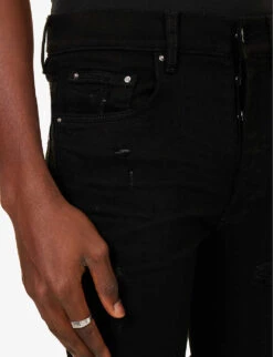 Amiri MX1 Bandana Distressed Straight-leg Jeans 11 Amiri MX1 Bandana Distressed Straight-leg Jeans -AllSain Clothing Shop R04188193 BLACK ALT04