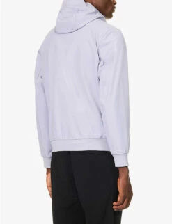 Stone Island Soft Shell-R_e.dye Logo-badge Hooded Stretch-woven Jacket -AllSain Clothing Shop R04188742 LAVENDER ALT03