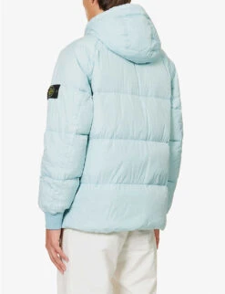 Stone Island Crinkle Reps Hooded Padded Shell-down Jacket -AllSain Clothing Shop R04188747 SKYBLUE ALT03