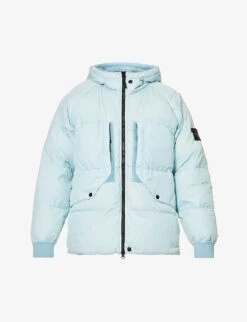 Stone Island Crinkle Reps Hooded Padded Shell-down Jacket