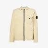 Stone Island Logo-badge Relaxed-fit Stretch-cotton Overshirt