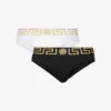 Versace Iconic Pack Of Two Stretch-cotton Briefs