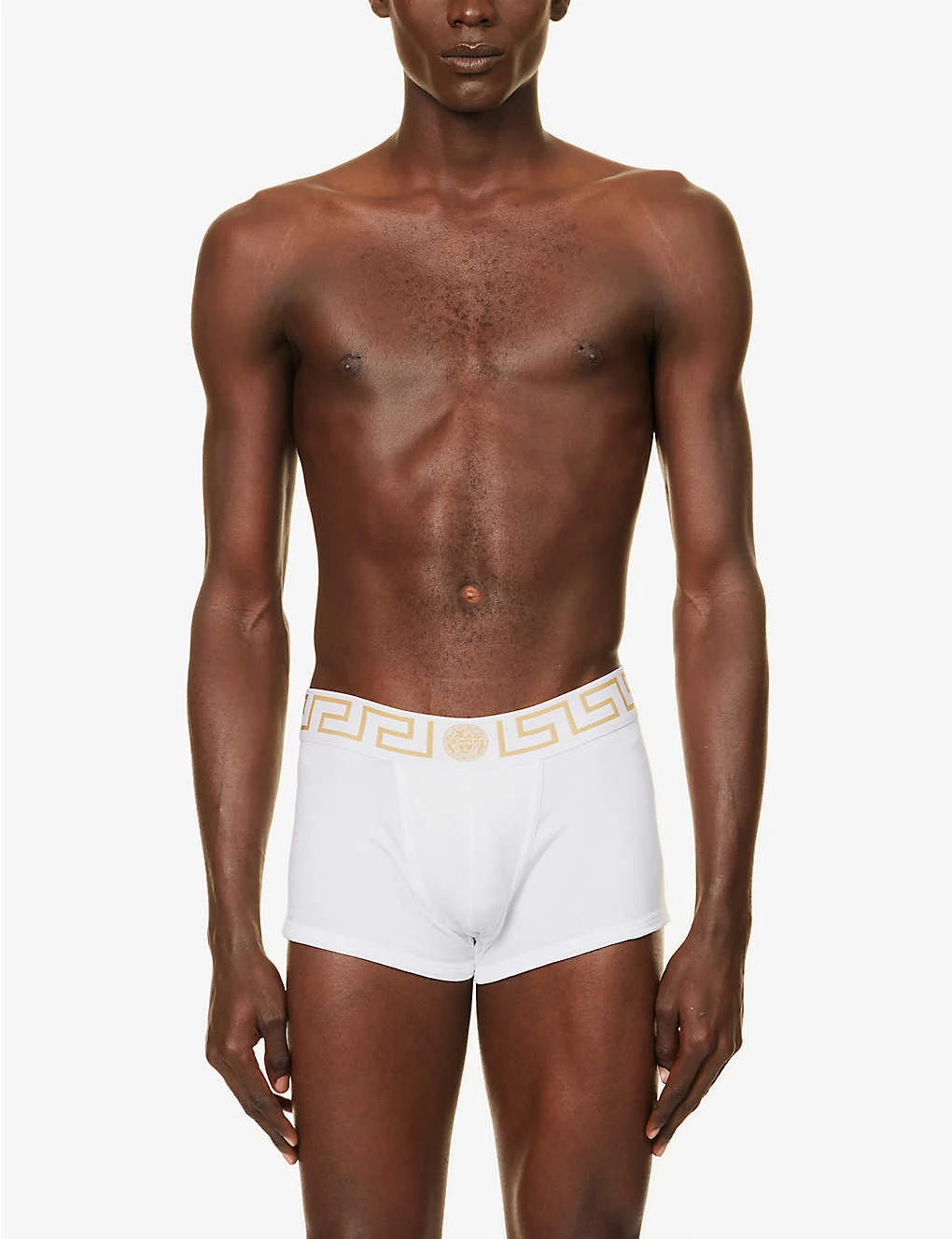 Versace Pack Of Two Logo-waistband Low-rise Stretch-cotton Trunks 2 Versace Pack Of Two Logo-waistband Low-rise Stretch-cotton Trunks - Image 2
