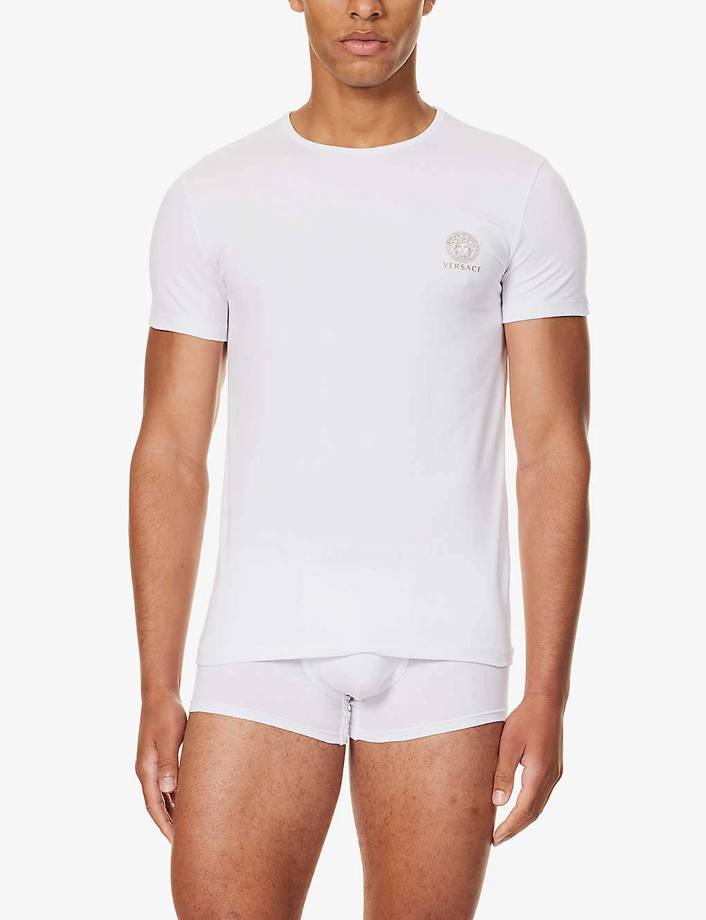 Versace Graphic-print Crewneck Stretch-cotton T-shirt 2 Versace Graphic-print Crewneck Stretch-cotton T-shirt - Image 2