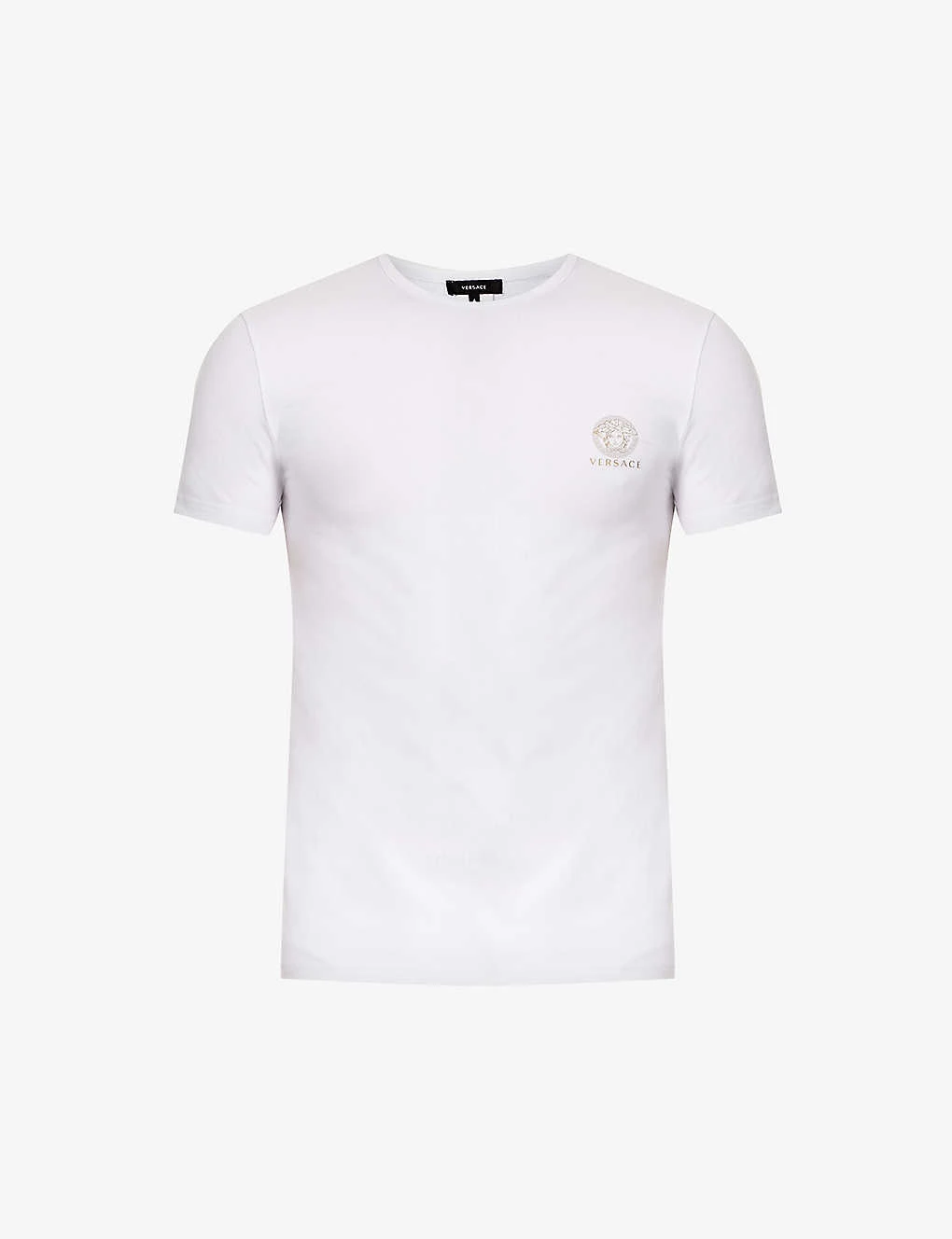 Versace Graphic-print Crewneck Stretch-cotton T-shirt 1 Versace Graphic-print Crewneck Stretch-cotton T-shirt