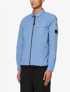 Zip-up Lens-pocket Cotton Shirt -AllSain Clothing Shop R04189372 RIVIERA ALT02