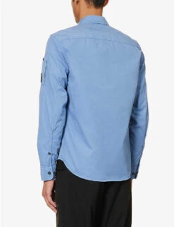 Zip-up Lens-pocket Cotton Shirt -AllSain Clothing Shop R04189372 RIVIERA ALT03