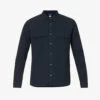 Lens-pocket Button-down Cotton-poplin Shirt
