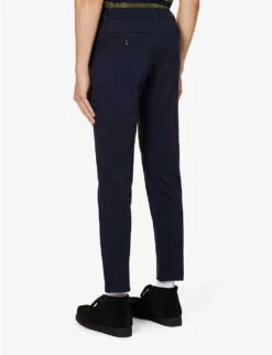 7 For All Mankind Brand-patch Belt-loop Regular-fit Stretch-denim Jeans -AllSain Clothing Shop R04193319 NAVY ALT03