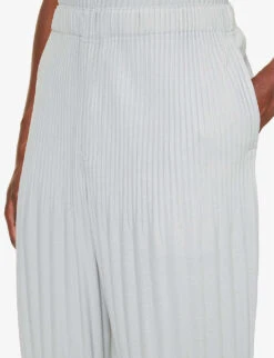 Basic Pleated Wide-leg Relaxed-fit Knitted Trousers 9 Basic Pleated Wide-leg Relaxed-fit Knitted Trousers -AllSain Clothing Shop R04194071 LIGHTGREY ALT04