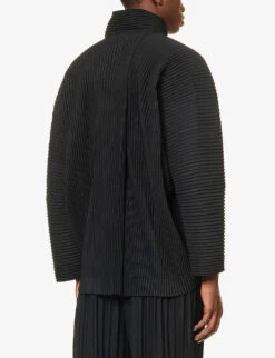 July Pleated Knitted Top -AllSain Clothing Shop R04194074 BLACK ALT03