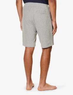 Sunspel Drawstring-waist Mid-rise Cotton-towelling Shorts 8 Sunspel Drawstring-waist Mid-rise Cotton-towelling Shorts -AllSain Clothing Shop R04194511 GREYMELANGE ALT03