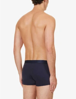 Sunspel Pack Of Two Elasticated-waistband Mid-rise Stretch-cotton Trunks 6 Sunspel Pack Of Two Elasticated-waistband Mid-rise Stretch-cotton Trunks -AllSain Clothing Shop R04194522 NAVY ALT02