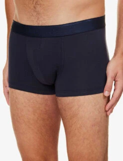 Sunspel Pack Of Two Elasticated-waistband Mid-rise Stretch-cotton Trunks 7 Sunspel Pack Of Two Elasticated-waistband Mid-rise Stretch-cotton Trunks -AllSain Clothing Shop R04194522 NAVY ALT03