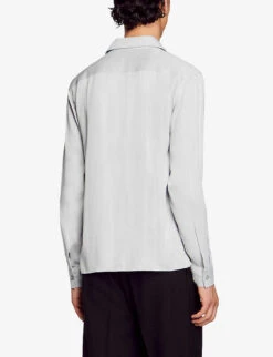 Sandro Requin Regular-fit Woven Shirt -AllSain Clothing Shop R04194610 NATURELS ALT03