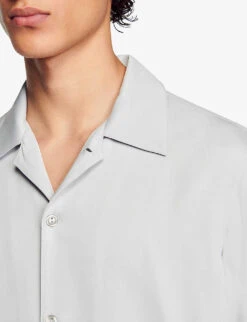 Sandro Requin Regular-fit Woven Shirt -AllSain Clothing Shop R04194610 NATURELS ALT04