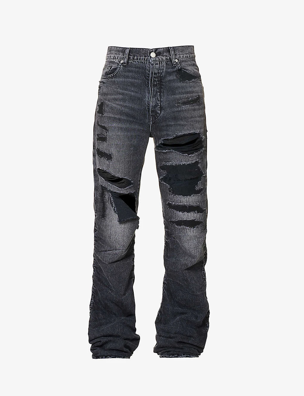 Distressed Kick-flare Mid-rise Jeans 1 Distressed Kick-flare Mid-rise Jeans