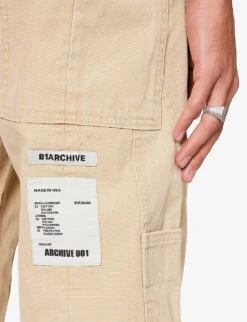 Wide-leg Mid-rise Cotton-canvas Trousers -AllSain Clothing Shop R04194911 CANVASKHAKI ALT04