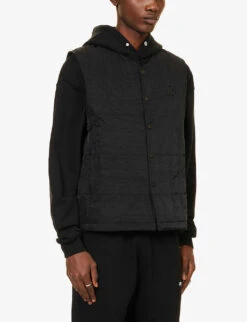 Represent Quilted Sleeveless Woven Gilet 7 Represent Quilted Sleeveless Woven Gilet -AllSain Clothing Shop R04195320 JETBLACK ALT02