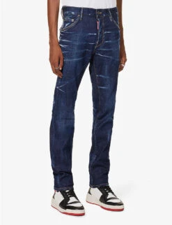 DSQUARED2 Cool Guy Slim-fit Tapered-leg Stretch-denim Jeans -AllSain Clothing Shop R04196732 NAVYBLUE ALT02