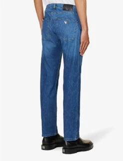 Emporio Armani Straight-leg Slim-fit Stretch-denim Jeans -AllSain Clothing Shop R04197011 DENIMBLUCH ALT03