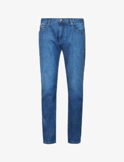 Emporio Armani Straight-leg Slim-fit Stretch-denim Jeans