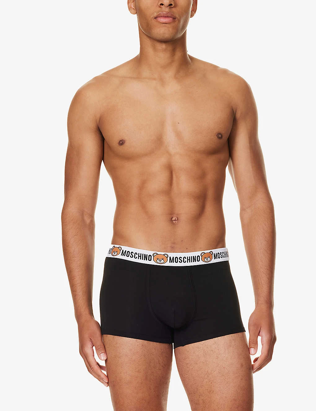 MOSCHINO Pack Of Two Logo-waistband Stretch-cotton Trunks 2 MOSCHINO Pack Of Two Logo-waistband Stretch-cotton Trunks - Image 2