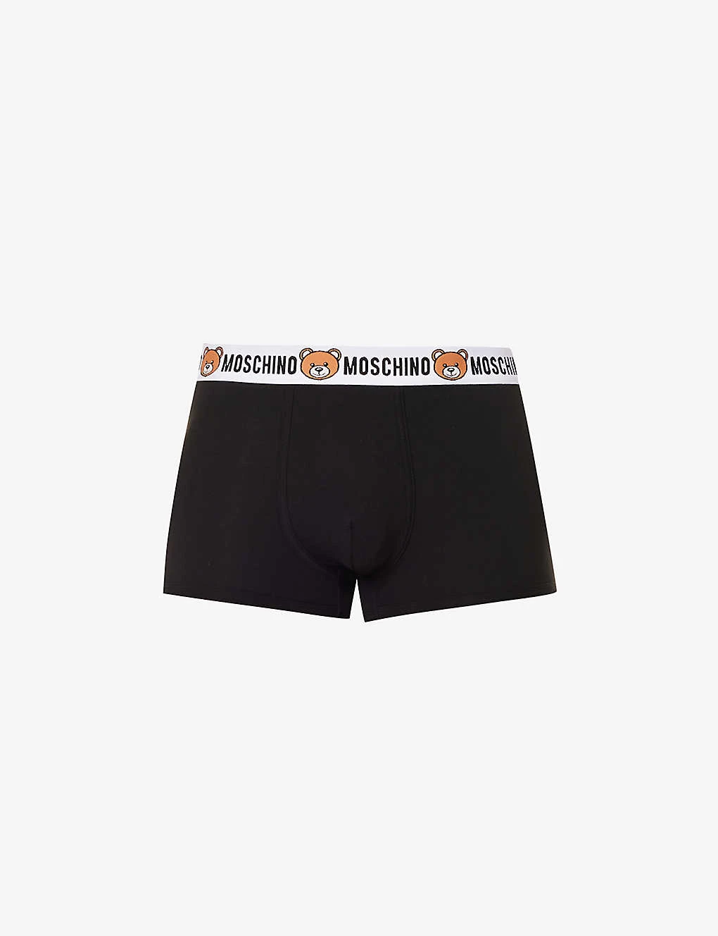 MOSCHINO Pack Of Two Logo-waistband Stretch-cotton Trunks 1 MOSCHINO Pack Of Two Logo-waistband Stretch-cotton Trunks
