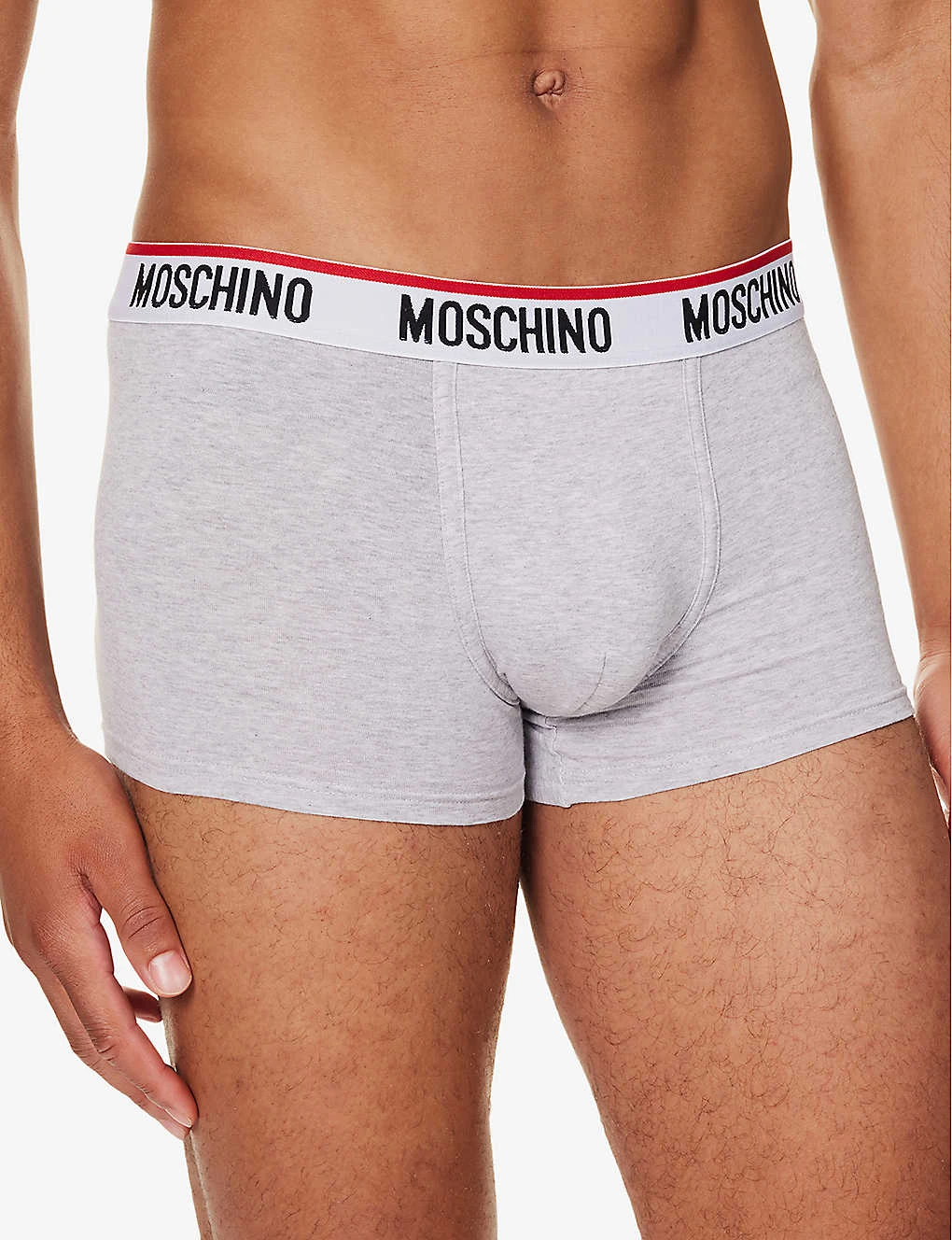 MOSCHINO Pack Of Three Logo-waistband Stretch-cotton Trunks 4 MOSCHINO Pack Of Three Logo-waistband Stretch-cotton Trunks - Image 4