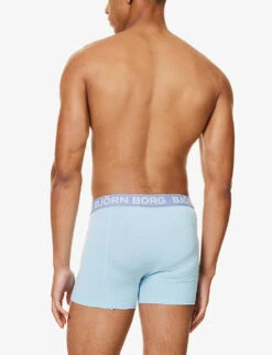Bjorn Borg Pack Of Five Branded-waistband Stretch-cotton Boxers -AllSain Clothing Shop R04202558 MULTIPACK6 ALT02