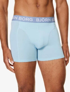 Bjorn Borg Pack Of Five Branded-waistband Stretch-cotton Boxers -AllSain Clothing Shop R04202558 MULTIPACK6 ALT03