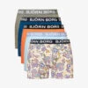 Bjorn Borg Pack Of Five Branded-waistband Stretch-cotton Boxers
